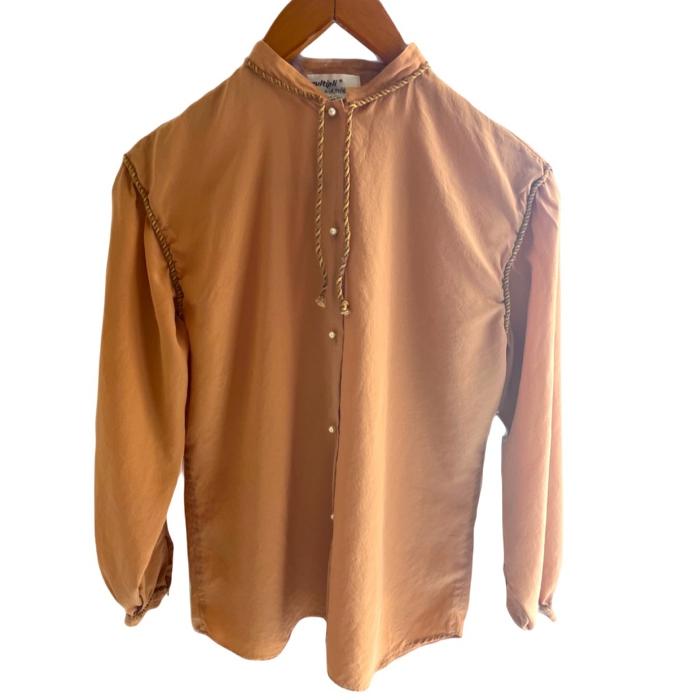 Vintage MULTIPLI x Gianni Versace Silk Blouse size 8